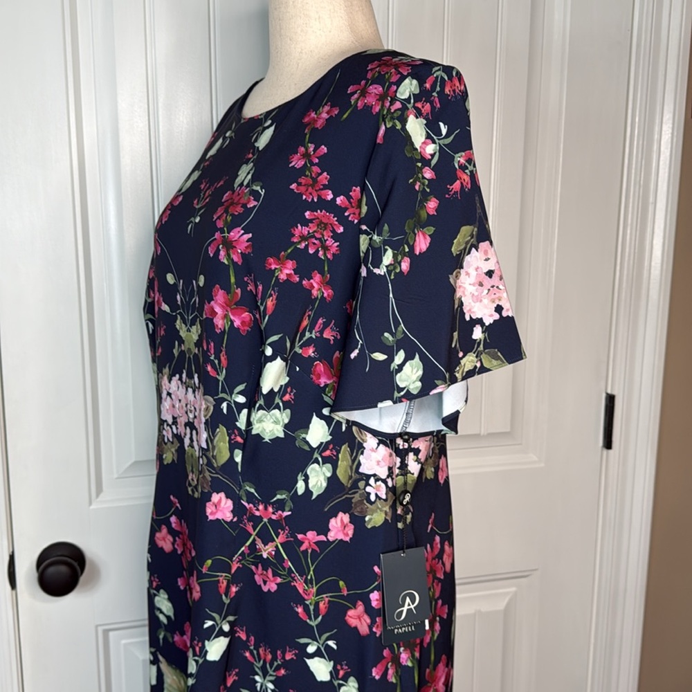 Adrianna Papell - Short Sleeve Knee Length Casual Dress Sz 16W - Picture 6 of 12
